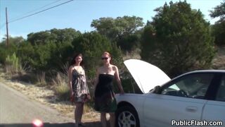 Two Random Girls Gets Naked And Expose For Help Video