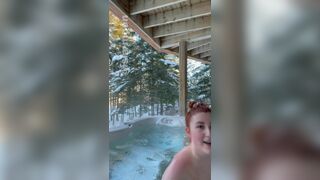 Isla Moon Big Boobs Naked Babe Masturbates Using a Banana on a Hot tub outdoor Onlyfans Video