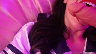 Myla Del Rey Nasty Slutt Sucking a Dildo with her Sexy Juicy Lips Onlyfans Video