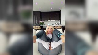 Waifumiia Ripping Her Pants And Showing Pink Pussy While Rubbing Onlyfans Leaked Video