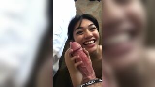 Lusty Asian Chick Struggeling With Big Fat Cock Video