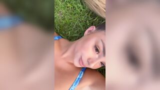 Demirose Adorable Babe Lying On The Grass Video