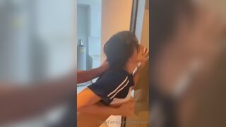 Pimnalin Asian Beauty Getting Fuck While Bend Over Against Wall Onlyfans Video
