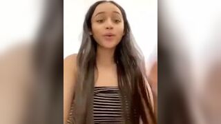 Sexy young first time on periscope goes naked