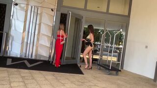 Ellie James Hot Babe Wearing See Through Upskirt Public Video