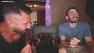 Naughty Petite Slut Having Passionate Threesome With Two Guys Video