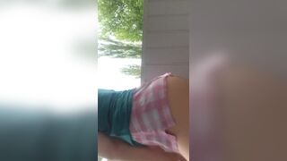 Gorgeous amazing russian girlfriend teasing her ass on periscope in some shorts