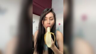 Theadriannalopez - Asian Latina Deep Blowjob Banana