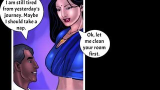Savita Bhabhi performed the duty of daughter-in-law with her husband’s uncle!
 Indian Video