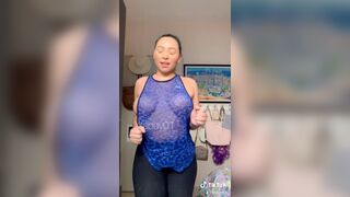 Tiktok Running with the Tits Out and No Underwear