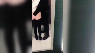 Hot blowjob on a toilet at friends party