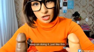 Emanuelly Raquel - Cosplay Hottie Velma Scooby Doo Joi, Jerk Off Instruction BBC