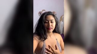 Asian Lusty Girl Dancing While Wearing Nightdress Video
