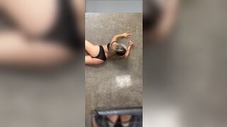 Kaitlyn Krems Wearing Black Bikini Set Laying On Floor Teasing Onlyfans Video