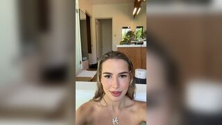 Elena Kamperi Live Stream On Bathtub With Her Amazing Titties Out Talking With Fans Onlyfans Video