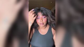 Lizzo Naughty Ebony Showing Her Bouncy Body in Bikini Video