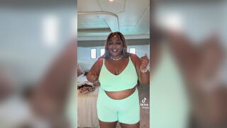 Lizzo Fat Ebony Slut Sexy Cloths Try on Tiktok Video