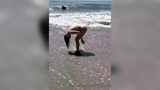 Julesari Naughty Petite Dancing Naked at Public Beach Onlyfans Video