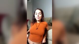 Sexy adorable girl showing titties towards the end