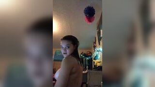 Hot young undressing in periscope