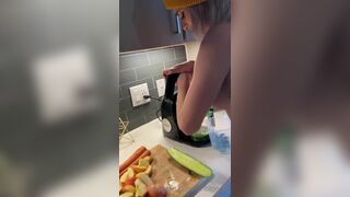 Liviblondie Young Baby Making Food While Naked in Kitchen Onlyfans Video