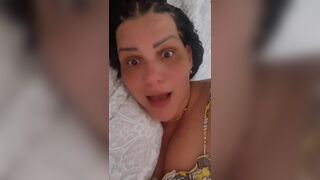 Hot Wife Teasing And Dirty Talking On Bed Video