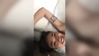 Dark Haird Asian Slut Gets Upside Down Throat Fuck by Exotic Guy Video