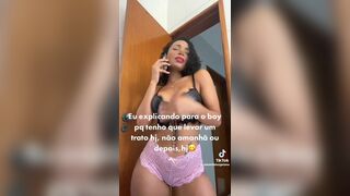 AmandaLuz Sexy Ebony Wearing Beautiful Panty TikTok Video