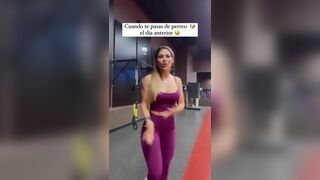 Hot Wife Working Out While Teasing In The Gym Video