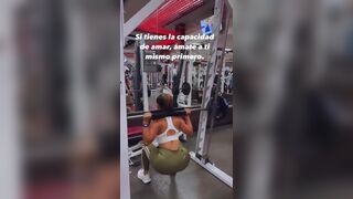 Naughty Model Leg Day Teasing While Working Out Video