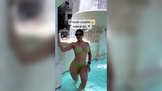 Sexy FBB In The Pool While Wearing Bikini Teasing Video