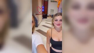 Super Hot Babes With Sexy Boobs Walking In The Store Teasing Video