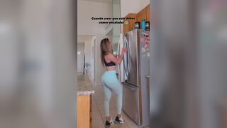 Sexy Wife Teasing In The Kitchen While Wearing Jeans Video