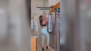 Sexy Wife Teasing In The Kitchen While Wearing Jeans Video