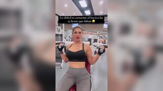Hot Model Working Out In The Gym Teasing Video