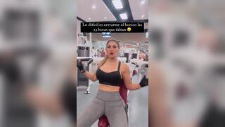 Hot Model Working Out In The Gym Teasing Video