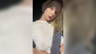 Pretty Babe With Blonde Hair Shows Her Cute Boobs Video