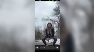 Sexy Ladyboy Sucking And Fucking A Dildo Outdoor Public Video