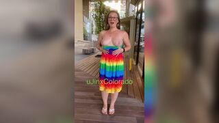 Ujinxcolorado Lusty Nerdy Showing Off her Perfect tits at Outdoor Video