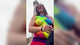 Ujinxcolorado Nerdy Milf Dancing in Public While Topless Naked Video