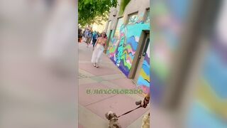 Ujinxcolorado Crazy Slut Walking Topless Naked in Public Video