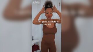 Youfoundsunshine Ebony Babe With Big Tits Teasing Hot Dance TikTok Video