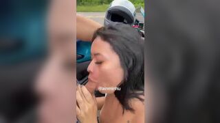 Lusty Slut Sucking Her BF's Cock at Public Road Video