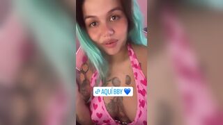 Tatted Baby With Nice Boobs Teasing Video
