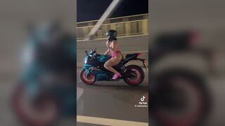 Miaumiaucaralho Asian Chick With Big thigh Riding a Bike Tiktok Video