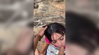 Miaumiaucaralho Asian Slut Giving Passionate Blowjob at Outdoor Video
