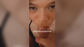 Harley.quinnnn Asian Girl Getting Cum Covered by a Guy Video