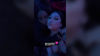 Two Lesbian Chick Kissing in Party Video