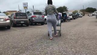 Bubble Butt Babe Walking Away from Public Store Cam Video