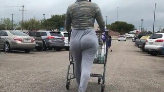 Bubble Butt Babe Walking Away from Public Store Cam Video